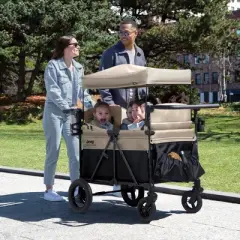 Jeep Gladiator 4-Seater Stroller Wagon by Delta Children - Black/Tan