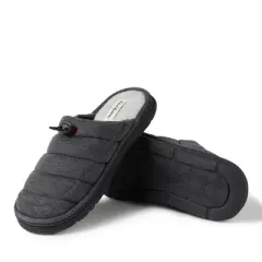Dearfoams Men's Austin Quilted Sweatshirt Scuff Slippers
