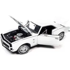 1967 Chevrolet Camaro SS 427 Yenko Hardtop Ermine White w/Black Nose Stripe (MCACN) 1/18 Diecast Model Car by Auto World