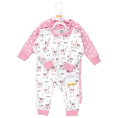 Hudson Baby Infant Girl Cotton Sleep and Play, Llama