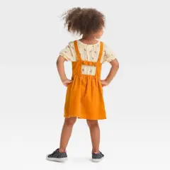 Toddler Girls' Floral Short Sleeve Top & Skirtall Set - Cat & Jack&trade; Yellow
