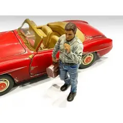 Auto Mechanic Chain Smoker Larry Figurine for 1/18 Scale Models by American Diorama