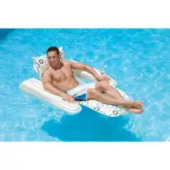 Poolmaster Swimming Pool Adjustable Floating Chaise Lounge - Rio Sun/Mod Dots