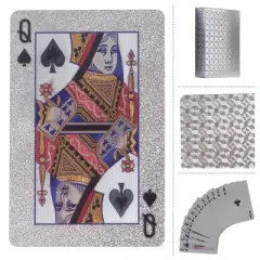 Waterproof Playing Cards &ndash; 4-Pack of Metallic Card Decks &ndash; Durable, PET Certified, and Scratch-Resistant Poker Cards by Trademark Games
