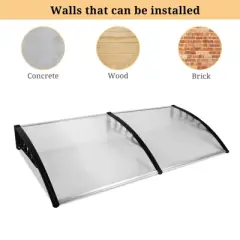 Karl Home | Winado 78 in. W x 9.8 in. D Plastic White Cover Door Awning