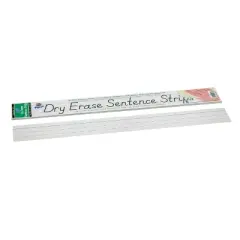 Pacon&reg; Dry Erase Sentence Strips, White, 1-1/2" X 3/4" Ruled, 3" x 24", 30 Strips