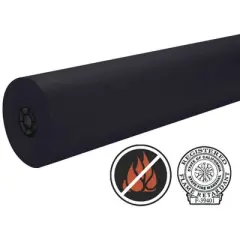 Decorol Flame Retardant Art Paper Roll, 36 Inches x 1000 Feet, Black