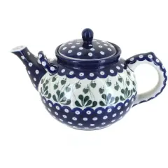 Blue Rose Polish Pottery 444 Ceramika Artystyczna Large Teapot