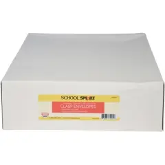 School Smart Kraft Envelopes with Clasp, 11-1/2 x 14-1/2 Inches, Pack of 100