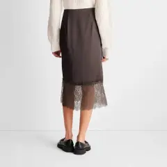Women's Lace Midi Slip Skirt - Future Collective&trade; with Reese Blutstein Dark Gray