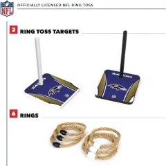 NFL Baltimore Ravens Solid Wood Quoits Toss Game