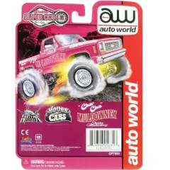 Chevrolet Cheyenne 10 Truck Pink w/Graphics "Cha Cha" Shirley Muldowney (2022) Ltd Ed 1/64 Diecast Model Car by Auto World