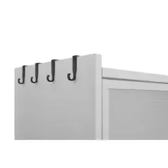 ZACHVO 6-Tier Metal Kitchen Pantry Cabinet with 2 Acrylic Glass Flip-Up Doors &ndash; Versatile Storage for Home Office, Dining Room, Bathroom,White