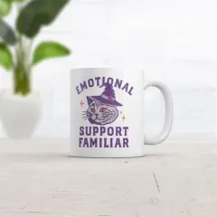 Crazy Dog Emotional Support Familiar Mug Funny Sarcastic Halloween Graphic Coffee Cup-11oz