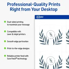 Avery Arched Square Tags, 2" x 2-3/16", Matte White, 120 Total