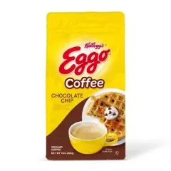 Eggo Chocolate Chip Flavored Ground Coffee, Fair Trade Cert. 10 Oz Bag, 6 pack