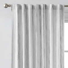 1pc 50"x84" Light Filtering Striped Curtain Panel Gray - Threshold&trade;