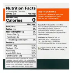 BulletProof The High Achiever Coffee Pods, Medium Dark Roast, 10 Pods, 0.47 oz (13 g) Each