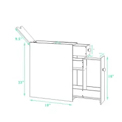 Narrow Wood Floor Bathroom Storage Cabinet Holder Organizer