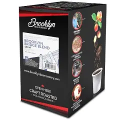 Brooklyn Beans Brooklyn Bridge Decaf Coffee Pods,Compatible 2.0 Keurig,40 Count