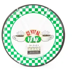 Silver Buffalo Friends Central Perk Checkerboard Logo 10-Inch Melamine Dinner Plates | Set of 4