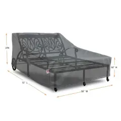 Summerset Shield Titanium 3-Layer Polyester Outdoor Chaise Lounge Cover - Dark Grey