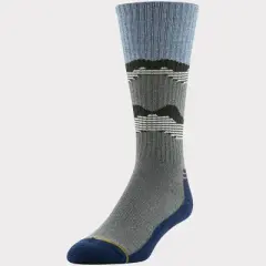 Goldtoe Signature Collection Men's Horizon Hiker Crew Trail Socks 2pk - Gray/Blue/Royal Blue 6-12.5