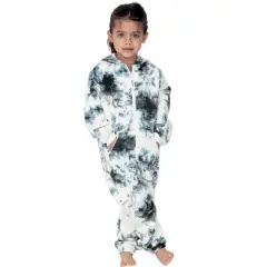 Joggies - TieDye Black Toddler Footless Hoodie Onesie