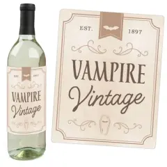 Big Dot of Happiness Vintage Halloween Wine Labels, Spooky Apothecary Decorations for Women and Men, Halloween Wine Bottle Label Stickers - Set of 4