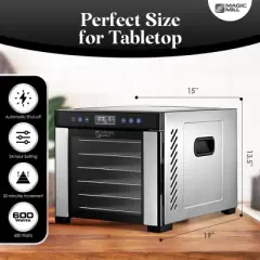 Magic Mill Pro 7 XL-Tray Stainless Steel Food, Herb, Fruit & Jerky Dehydrator Machine