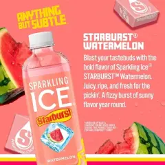 Sparkling ICE Starburst Watermelon Sparkling Water - 17 fl oz