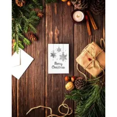 48-Pack Merry Christmas Greeting Cards Bulk Box Set - Winter Holiday Xmas Greeting Cards in 6 Silver Foil Designs, Envelopes Included, 4 x 6 inches