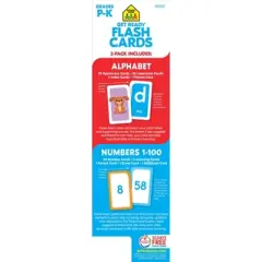 Get Ready Flash Cards Alphabet & Numbers 2pk - Target Exclusive Edition - by School Zone (Paperback)