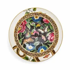Spode Creatures of Curiosity 3-Tier Cake Stand with Handle, Victorian Style Prints - Fine China Plates with 22ct Gold Rim
