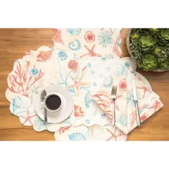 C&F Home Shelly Shores Placemat, Set of 6, 13" x 19"