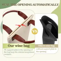 Tirrinia Wine Gift Bag, Insulated Padded Thermal Single Wine Bottle Carriers, Cooler Tote, Wine Lover Essentials