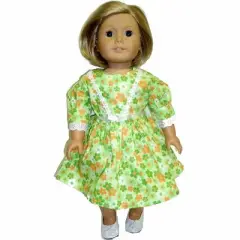 Doll Clothes Superstore Matching Girls and Doll Green Dress Size 4 On Sale Great Price