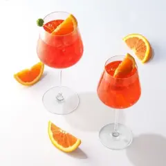 JoyJolt Layla Red Wine Glasses - Set of 4 Wine Lead-Free Crystal Wine Glass Set - 17 oz