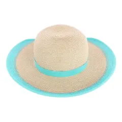 Karen Keith Women's Toyo Braid Sun Hat with Ponytail Opening in Back