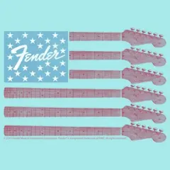 Junior's Fender Guitar Flag Logo Racerback Tank Top