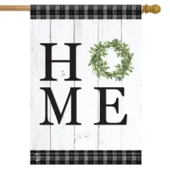 Home Everyday House Flag Double-Sided Rustic Wreath 28" x 40" Briarwood Lane