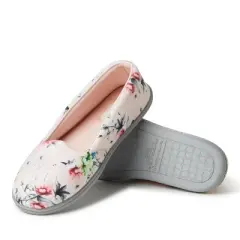 Dearfoams Womens Rebecca Microfiber Velour Closed Back Slipper