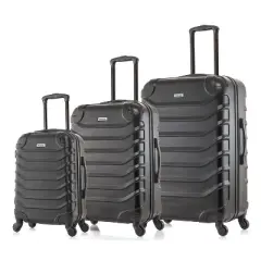 InUSA Endurance Lightweight Hardside Checked Spinner Luggage Set 3pc