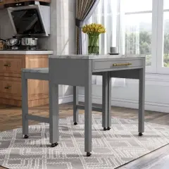 39" Gardenside Rectangle Nested Counter Height Dining Tables White/Light Gray - HOMES: Inside + Out