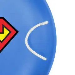 Slippery Racer ProDisc 26 Inch Heavy Duty Aluminum Iron Alloy Metal Kids Superman Saucer Snow Sled with Dual Riveted Soft Grip Rope Handles, Blue