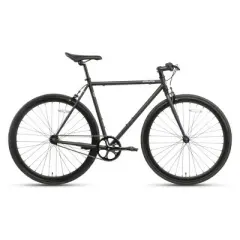 AVASTA BA9002WF-13 700C 58 Inch Single Speed Loop Fixed Gear Urban Commuter Fixie Bike w/ High-TEN Steel Frame for Adults 5' 11" to 6' 3", Matte Black
