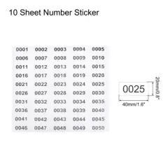 Unique Bargains Office Home Warehouse Self-Adhesive Consecutive Number Stickers 10 Sheet