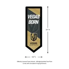 Evergreen Ultra-Thin Glazelight LED Wall Decor, Pennant, Las Vegas Golden Knights- 9 x 23 Inches Made In USA