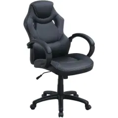 CAVINAS Upholstered Adjustable Office Chair,Home Office Desk Chairs with Universal Wheels for Gaming Work Study