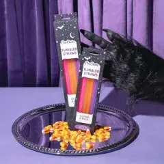 CharCharms 6pk 20oz Water Bottle Straws Glitter